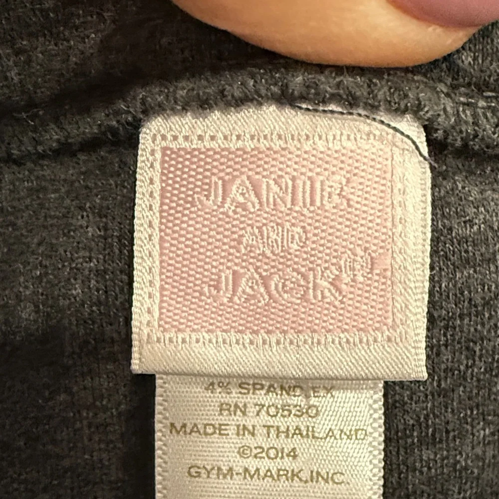 Janie and Jack Charcoal Gray Kids Leggings